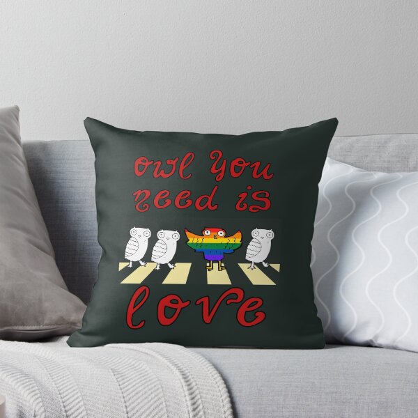 Item preview, OWL YOU Need is LOVE LGBTQ PRIDE DARK OWL WE NEED is LOVE Cute NERDY OWL Lovers BEATLE LOVE designed and sold by JadedVintage.