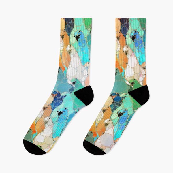 Item preview, Bird Pattern Design (Funky Tondos Multicolor Bird Décor Design) designed and sold by MindCereal.