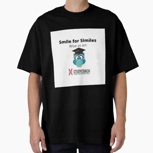 Learn Similes Graduate Blue Owl by Study Coach Oversized T-Shirt