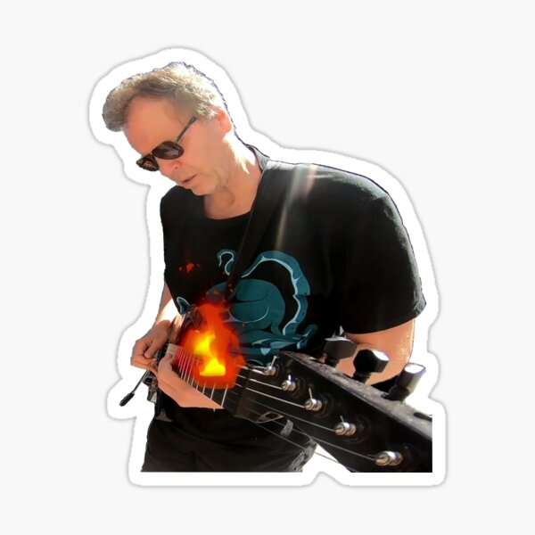 Shatnershairpiece plays hot guitar Sticker