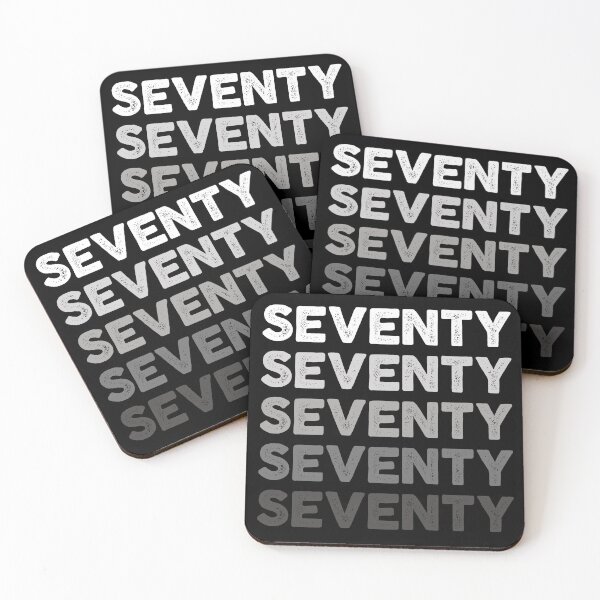 Item preview, 70th Adult Birthday, Favorite Number # Seventy, Sports Grey designed and sold by The Princess Saves Herself.