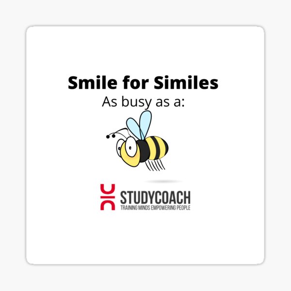 Learn Similes Cute Busy Bee by Study Coach Sticker