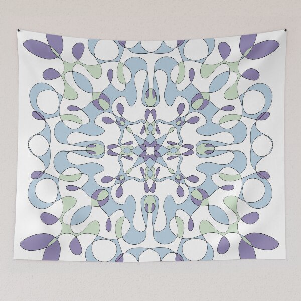 Item preview, Geometric purple, green, and blue design.  designed and sold by PaintingsByKF.