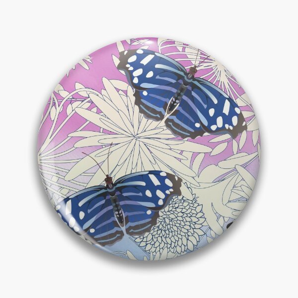 Item preview, Swallowtails and Blue Butterflies on Chrysanthemums designed and sold by FringyGingy.