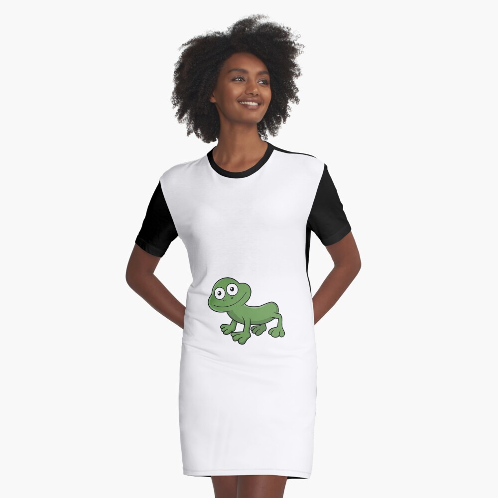 Sausage Frog Graphic T-Shirt Dress