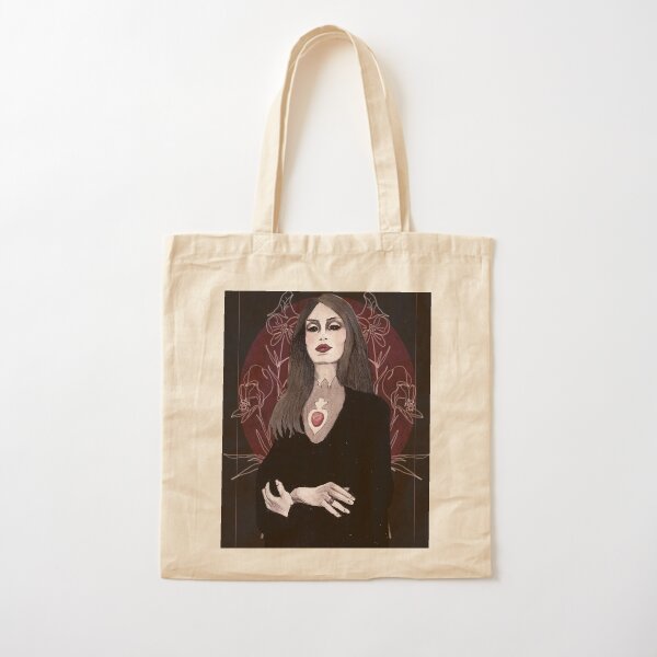 Monkshood under a Bloodmoon Cotton Tote Bag