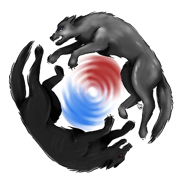 Artwork thumbnail, Two Wolves by LuvleeDesigns