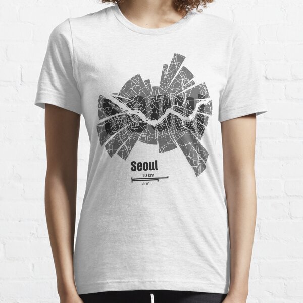 Seúl Mapa Camiseta esencial
