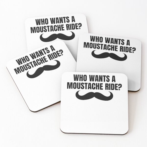 Item preview, Who Wants A Moustache Ride? Funny Text Based Emotional & Dating Singles Pick Up Line Quote Humor designed and sold by ZEROXCOOL.
