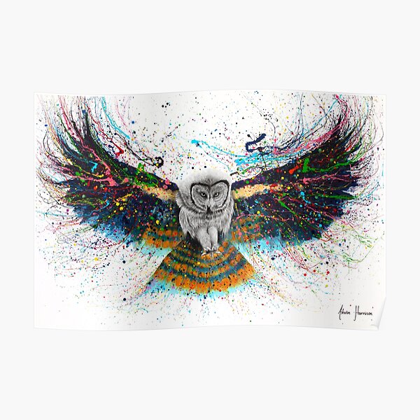 Hypnotic Twilight Owl Poster