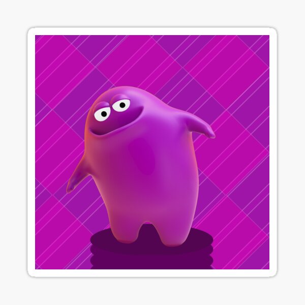 Cute pink monster Sticker