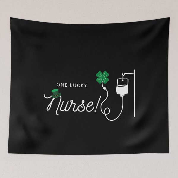 Item preview, One lucky nurse! (white text) designed and sold by HBThoughts.