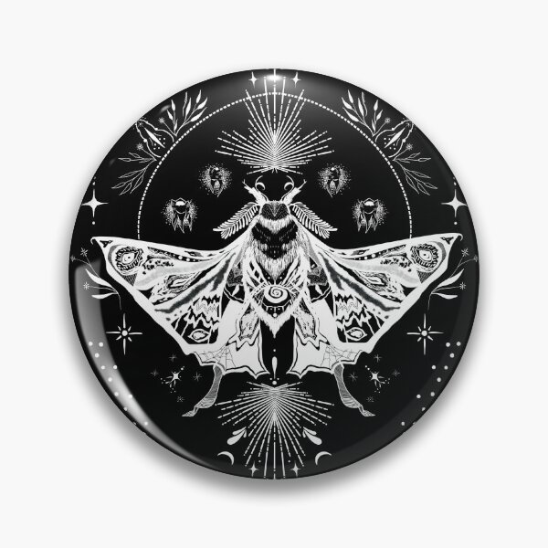 Item preview, Moth in black and white “Dusk” designed and sold by haydensbones.