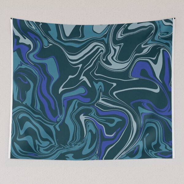 Item preview, Teal and Blue Marsh Marble designed and sold by WildNClassyFun.