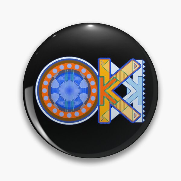 Item preview, OK (blue and orange) designed and sold by artfulnotebook.