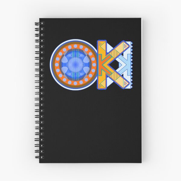 Item preview, OK (blue and orange) designed and sold by artfulnotebook.