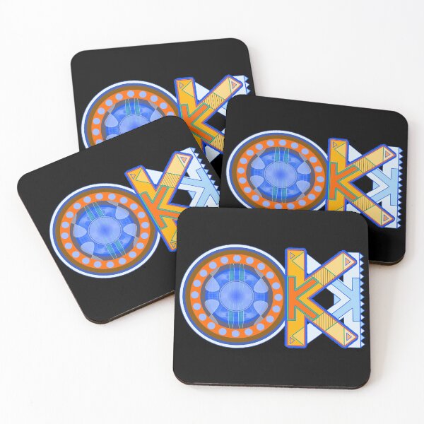 Item preview, OK (blue and orange) designed and sold by artfulnotebook.
