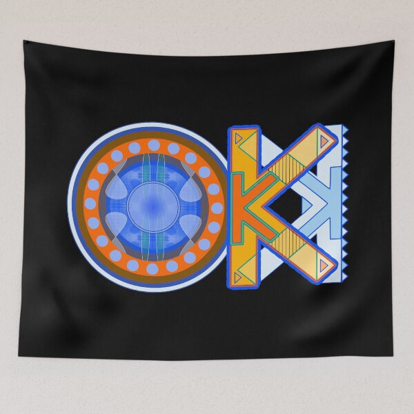 Item preview, OK (blue and orange) designed and sold by artfulnotebook.