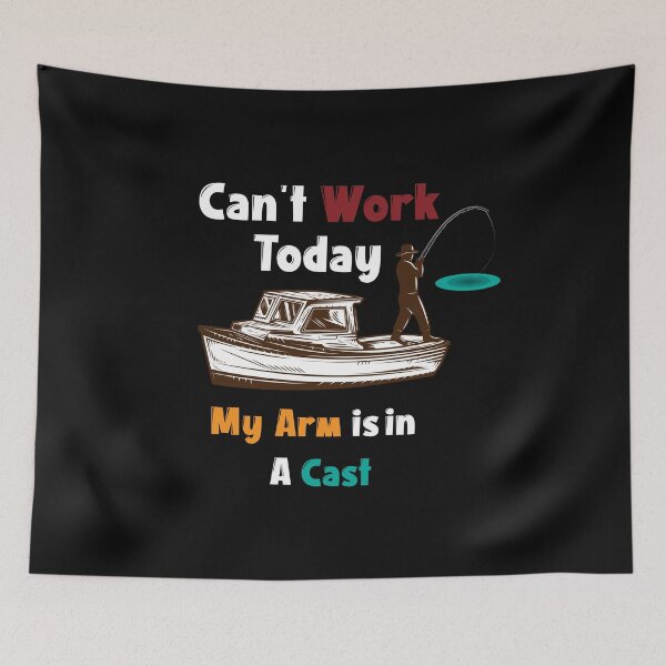 Item preview, Can't Work Today My Arm is in A Cast: Mens Fishing T shirt, Funny Fishing Shirt, Fishing Graphic Tee, Fisherman Gifts, Present For fisherman designed and sold by comeonyassine21.
