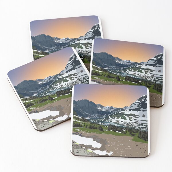 Item preview, Glacier National Park Illustration designed and sold by Joelle Tahta.
