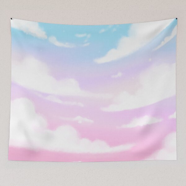 Item preview, Kawaii pastel pink and blue sky clouds aesthetic designed and sold by trajeado14.