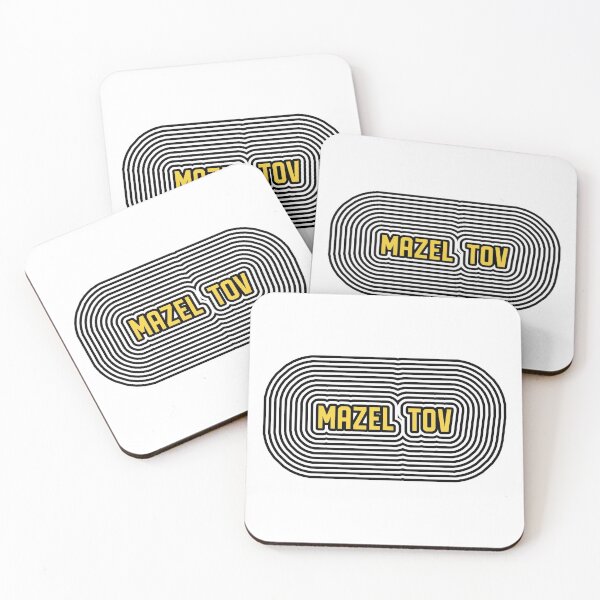 Item preview, Mazel Tov - Retro Black, White And Yellow designed and sold by Chubuter.