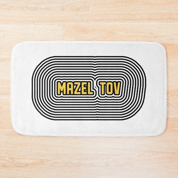 Item preview, Mazel Tov - Retro Black, White And Yellow designed and sold by Chubuter.