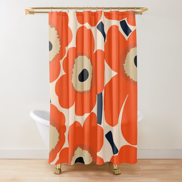 Unikko Shower Curtains Redbubble