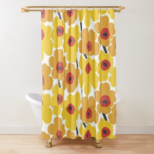Unikko Shower Curtains Redbubble