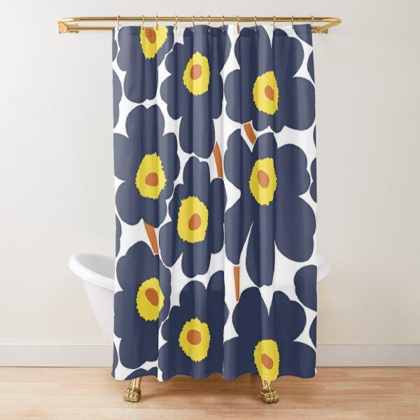 Unikko Shower Curtains Redbubble