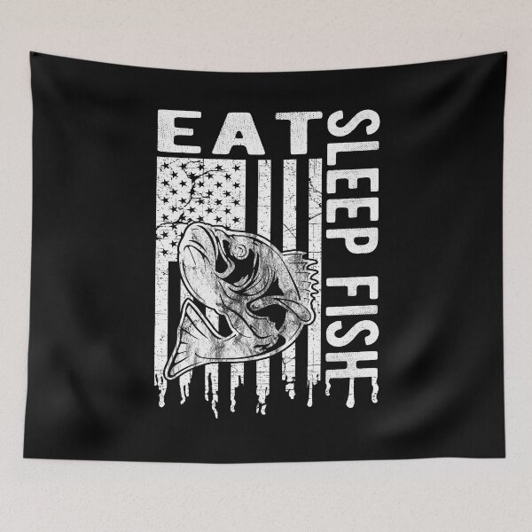 Item preview, Eat, Sleep, Fish, Vintage Style Funny Fishing Gift  designed and sold by T-minus.
