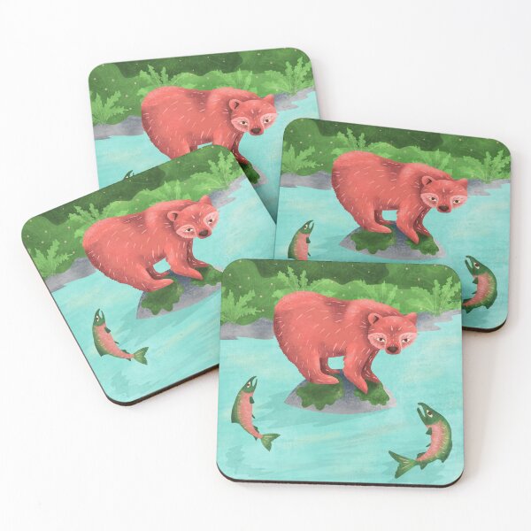 Item preview, Bear fishing for salmon in the Great Bear Rainforest designed and sold by Mya Van Woudenberg.