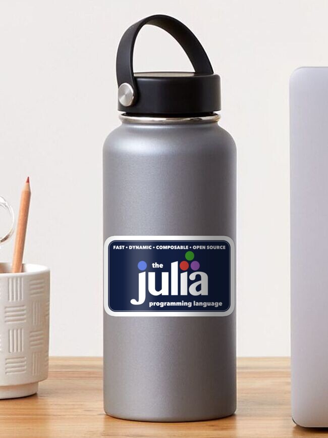 Thumbnail 1 of 3, Sticker, The Julia Programming Language Logo designed and sold by JuliaLanguage.