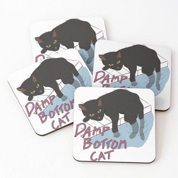 Item preview, Damp Bottom Cat Black designed and sold by Polkadot4946.