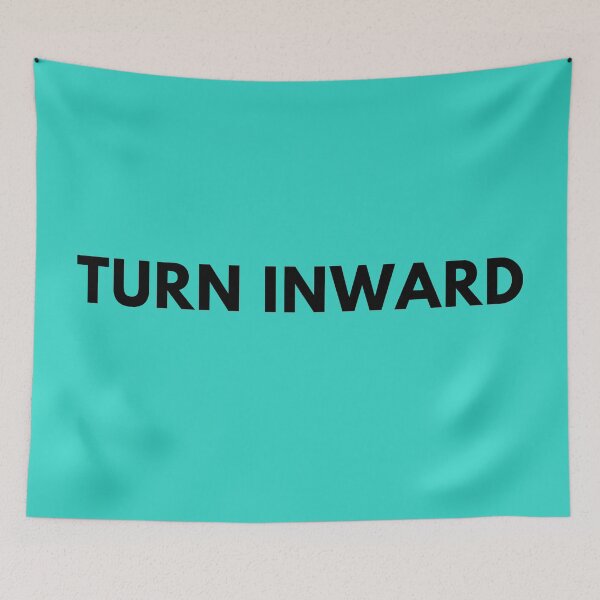 Item preview, Turn Inward Motivational Quote Teal designed and sold by JustAMillenial -.