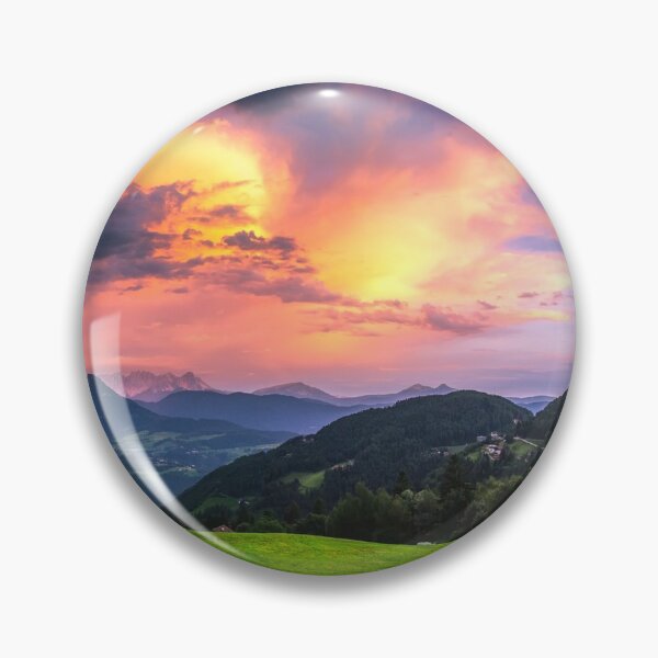 Item preview, Sunset valley countryside dark clouds bright flush  designed and sold by August-E.