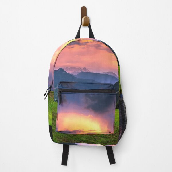 Item preview, Sunset valley countryside dark clouds bright flush designed and sold by August-E.