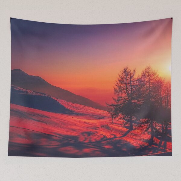 Item preview, Sunrise of Italy snow pines hills designed and sold by August-E.