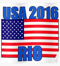 USA 2016 RIO Olympische Spiele Poster