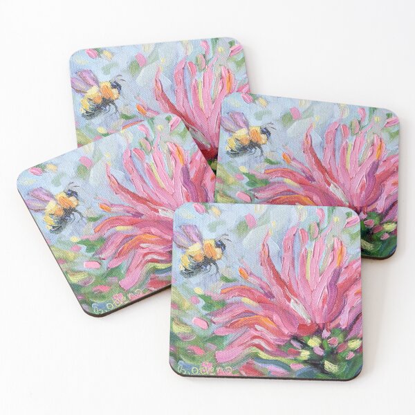 Item preview, Brandi Otieno Art - Monarda Flower Bee designed and sold by Brandi Otieno.