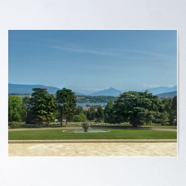 View from United Nations building in Geneva Switzerland Poster