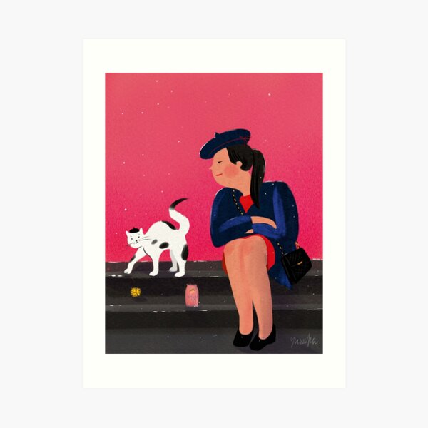 Hello cat Art Print