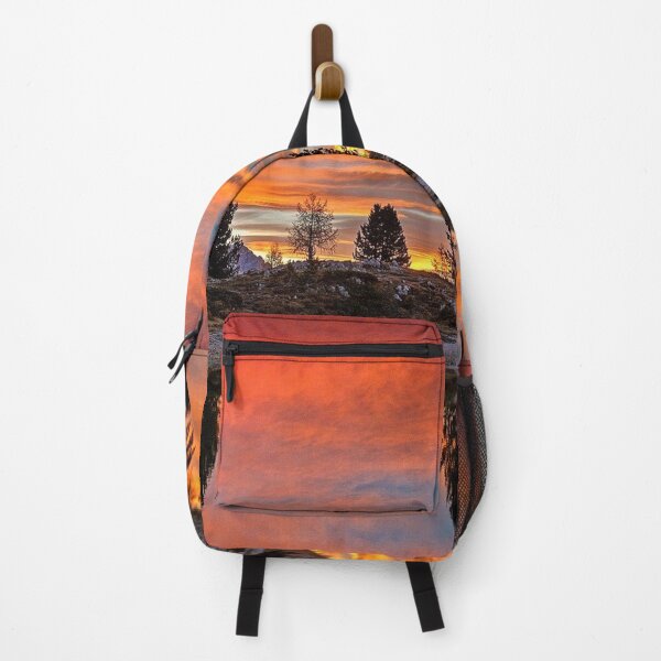Item preview, Lago di limides, Europe, sky with shades of red, orange sunset, reflective mountain designed and sold by August-E.