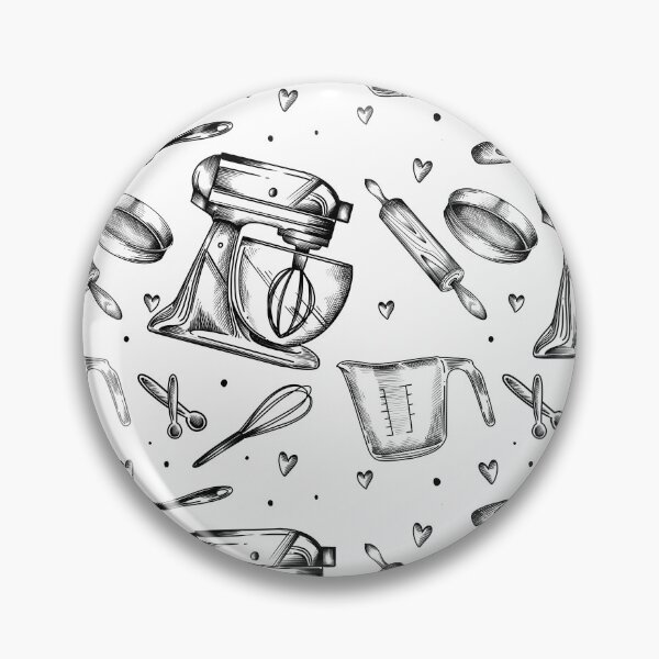 Item preview,  Baking love black and white designed and sold by PurpleTurtle8.