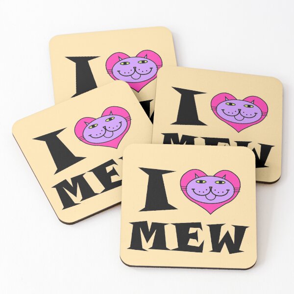 Item preview, I HEART MEW - PURPLE CAT designed and sold by RawSunArt.