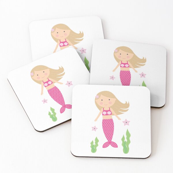 Item preview, Mermaid Girl Pink with Blond Hair designed and sold by Nickwilljack.