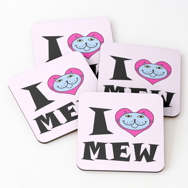 Item preview, I HEART MEW - BLUE CAT designed and sold by RawSunArt.