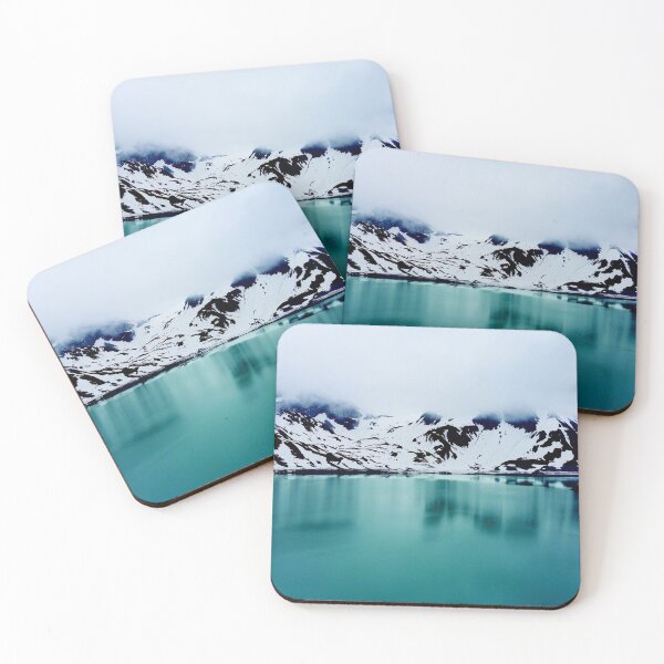 Item preview, Dreamland snow mountains, teal blue pure lake, Antarctica landscape  designed and sold by August-E.