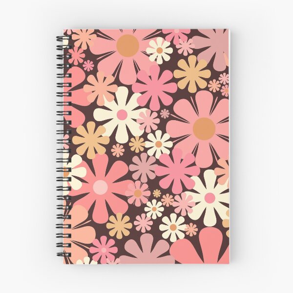 Item preview, Vintage Aesthetic Retro Floral Pattern in Blush Pink and Brown 60s 70s Style designed and sold by kierkegaard.