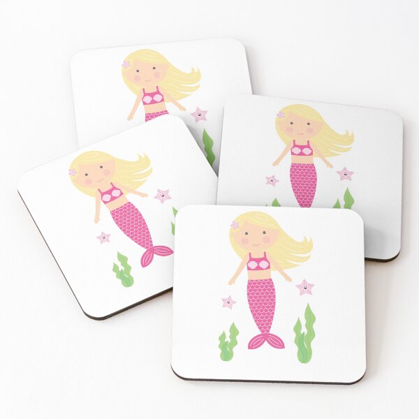 Item preview, Pink Mermaid Girl with Light Blond Hair designed and sold by Nickwilljack.